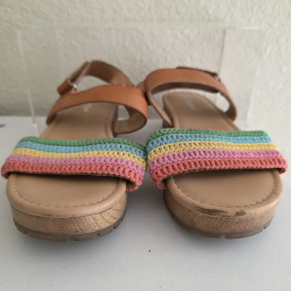 Girls Cat and Jack open toes Colorful Sandals Size 3